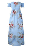 NEDEINS 2020 Women Sexy floral Dress Summer Split  Maxi Beach Sundress Off Backless Dress Boho Long Dresses Vestidos Femme