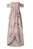 NEDEINS 2020 Women Sexy floral Dress Summer Split  Maxi Beach Sundress Off Backless Dress Boho Long Dresses Vestidos Femme