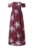 NEDEINS 2020 Women Sexy floral Dress Summer Split  Maxi Beach Sundress Off Backless Dress Boho Long Dresses Vestidos Femme